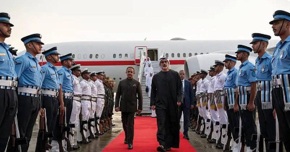 പതിനെട്ടാമത് ബ്രിക്സ് ഉച്ചകോടിയിൽ പങ്കെടുക്കാൻ അബുദാബി കിരീടാവകാശി ന്യൂഡൽഹിയിലെത്തി